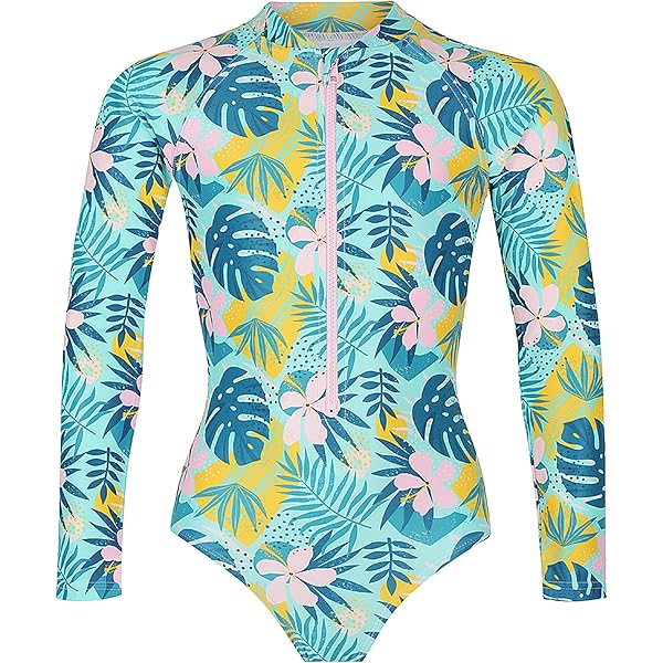Amazon.com: Kamarina Swim Girls Long Sleeve Swimsuit - UPF 50+